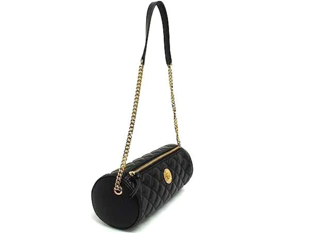 VERSACE Medusa Leather Chain One Handle 2way Shoulder Bag Black